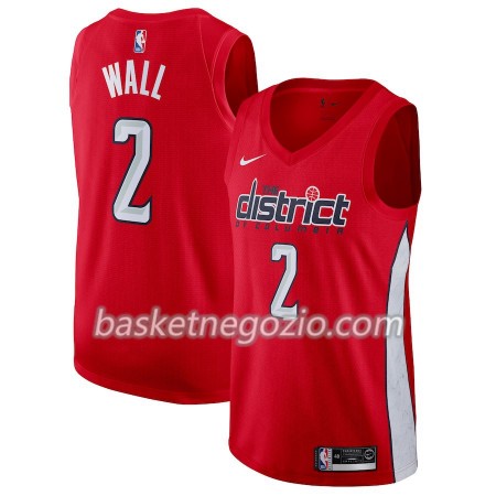 Canotte Uomo Washington Wizards John Wall 2 2018-19 Nike Rosso Swingman